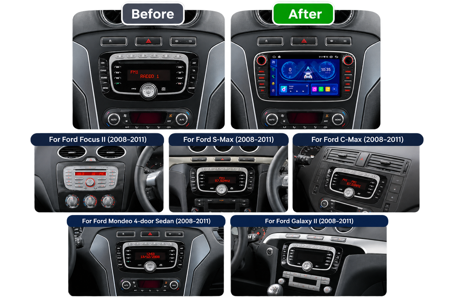 Vzhled pro XTRONS IDS70FSFBL chytré autorádio Ford evtech.cz